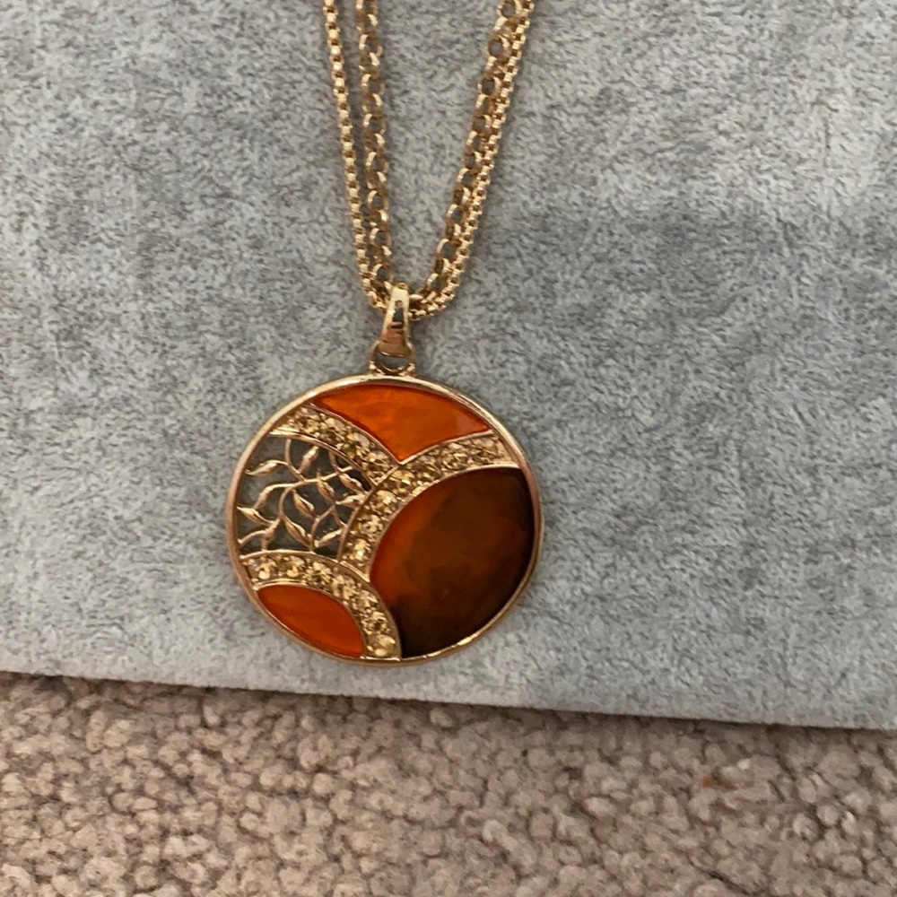 Gold and orange necklace